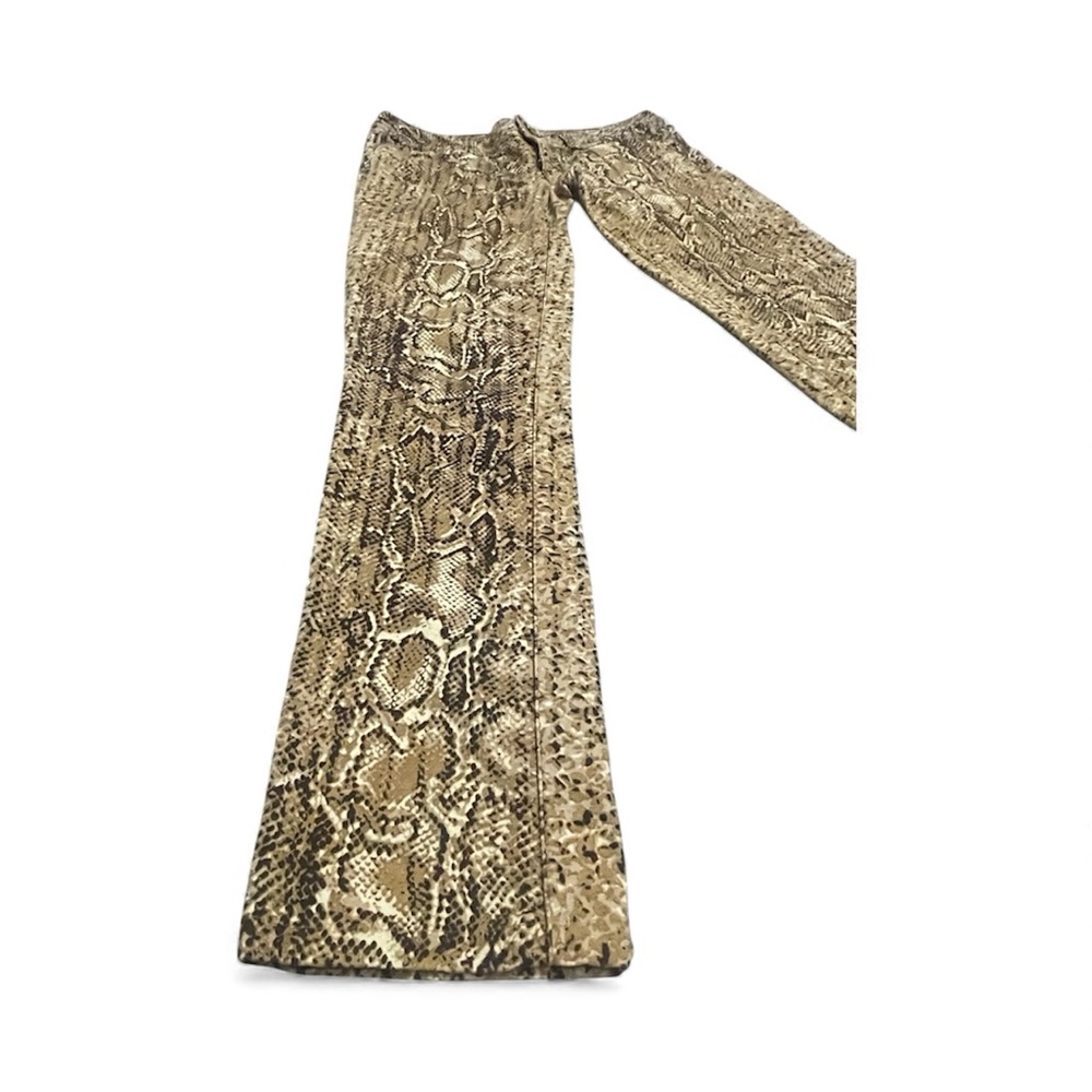 Tory Burch Brown Snakeskin Super Skinny Pants - Picture 3 of 8